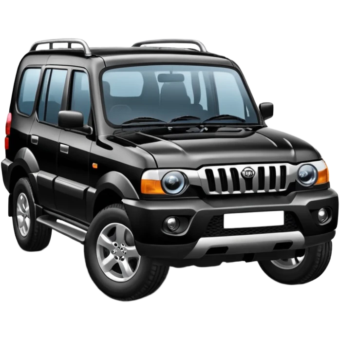 Mahindra black Scorpio S11 3D emoji  emoji