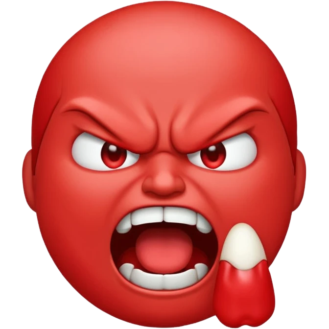 gum tsion emoji very not nice rude shouting ragebaiter emoji