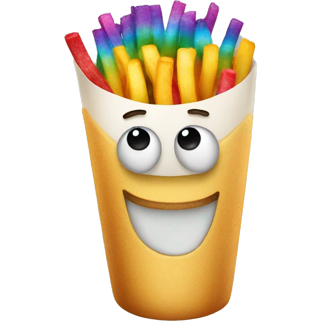 Rainbow fries emoji