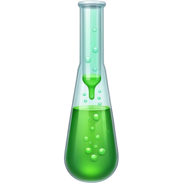 test tube with green liquid emoji