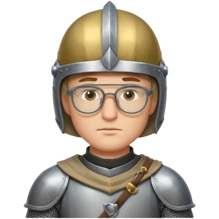 Male knight adjusting glasses — serious focus. emoji