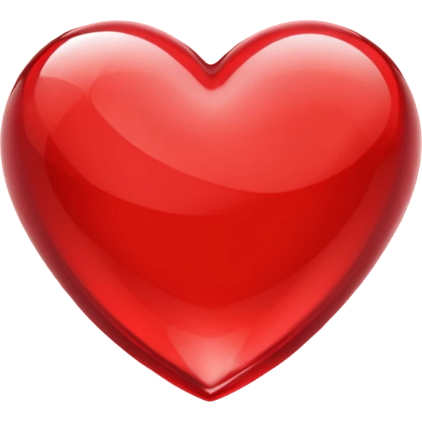 Crystals red heart 3D  emoji