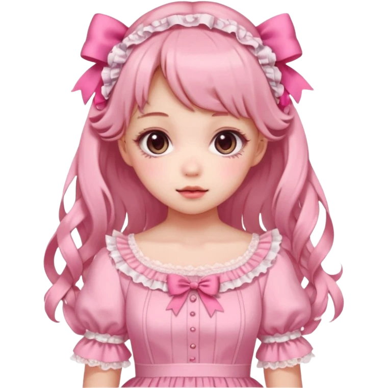 Lolita cute pink emoji