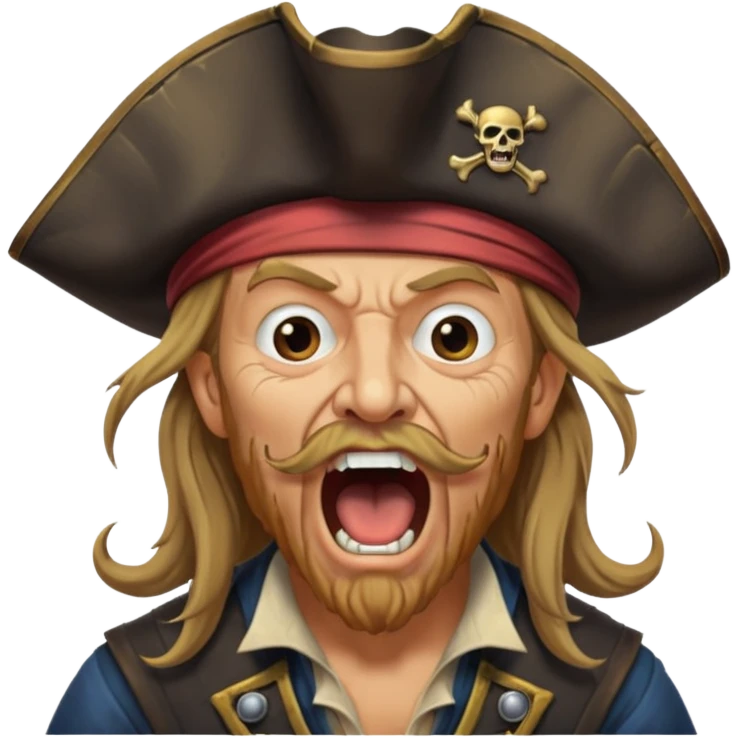 barbossa pirate screaming emoji