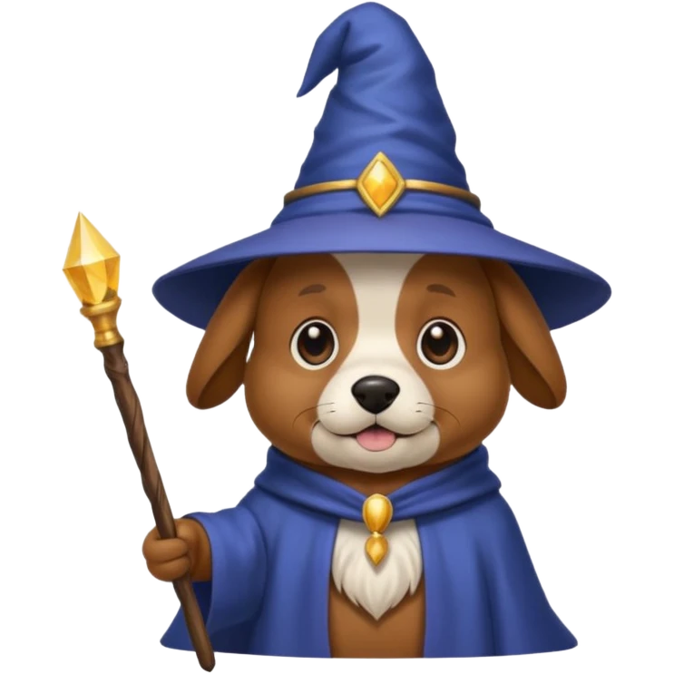 Dog wizard emoji