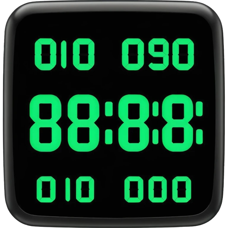 digital timer with numbers emoji