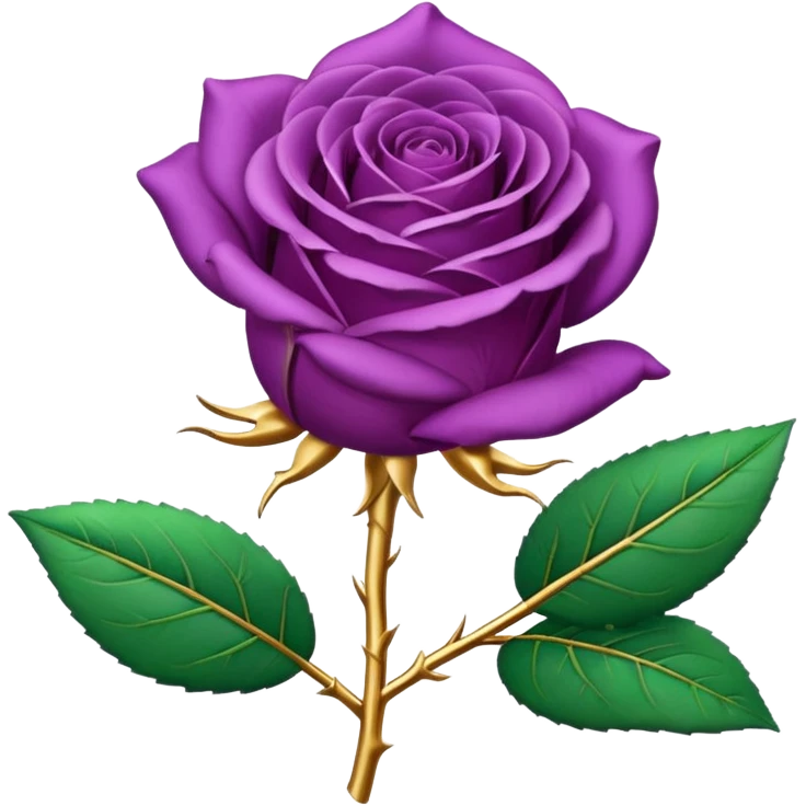 Purple and 14k Yellow gold rose emoji