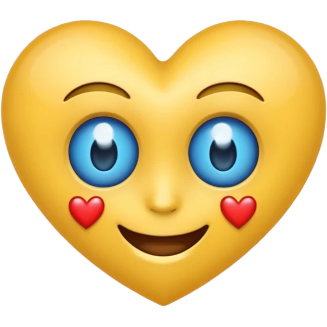 Emoji con los ojos de corazón azul 🩵 emoji