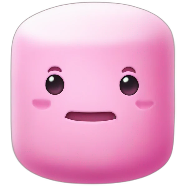 Pink marshmallow without eyes emoji