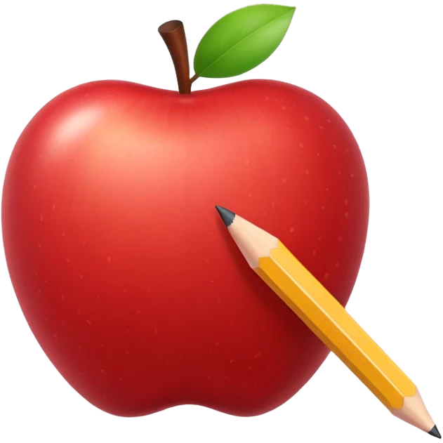 Use these three emojis ✏️🍎🏫 emoji