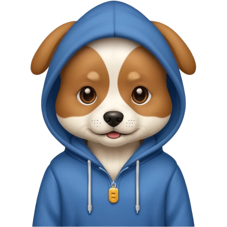 dog wearing hoodie emoji