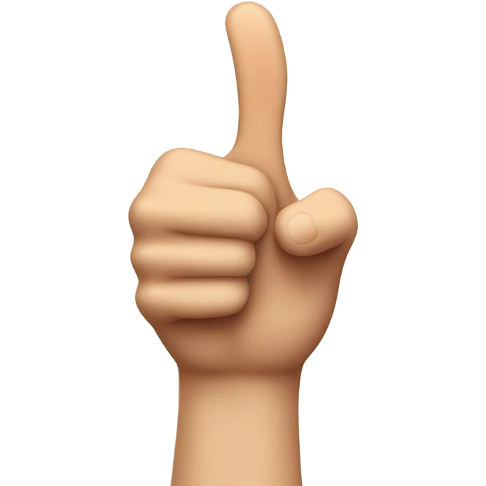 Thumbs up back of hand no fingers showing emoji