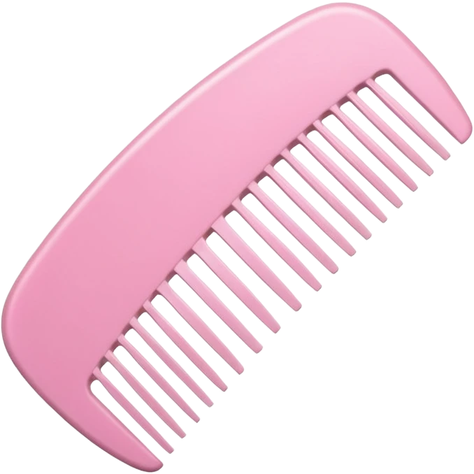 soft pink comb for hair styling emoji