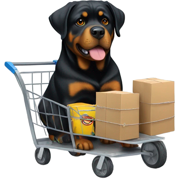 Rottweiler hauling a load  emoji