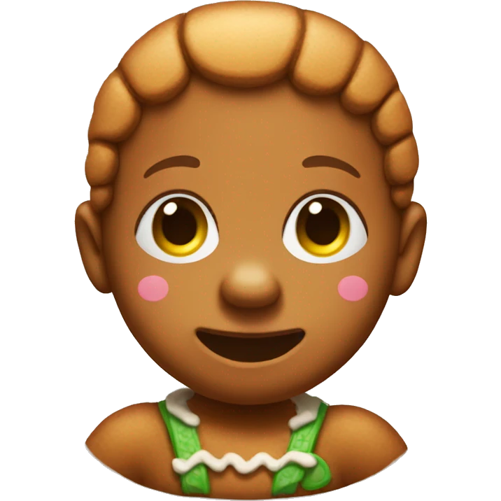Baby gingerbread man emoji