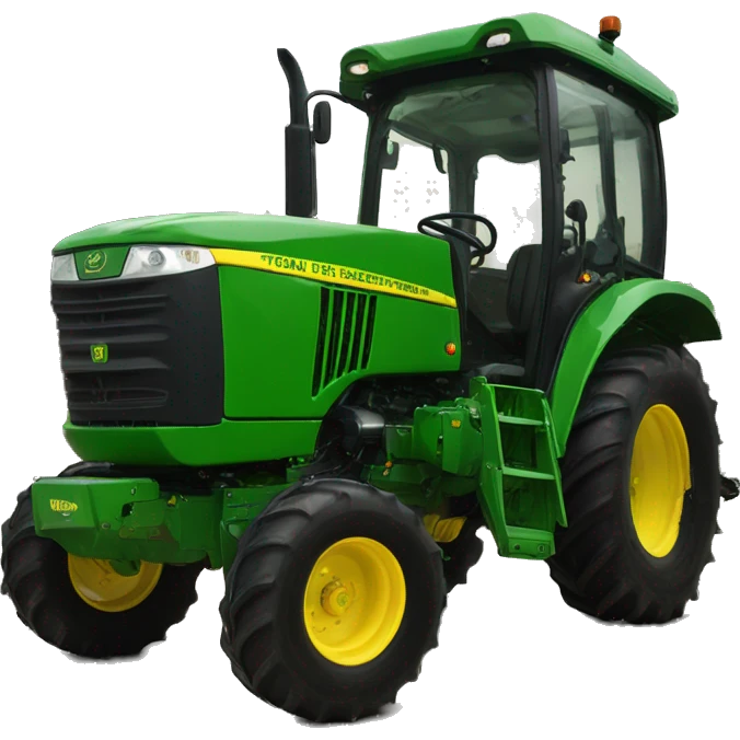 Tracteur vert John deere avec lame avant  emoji