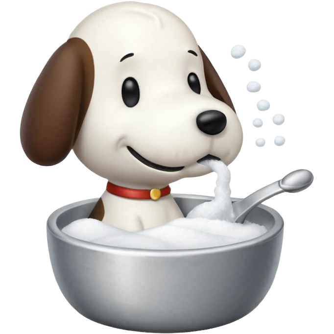 Snoppy pouring salt  emoji