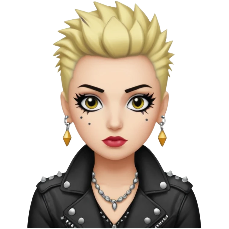 Punk haired make up artist emoji