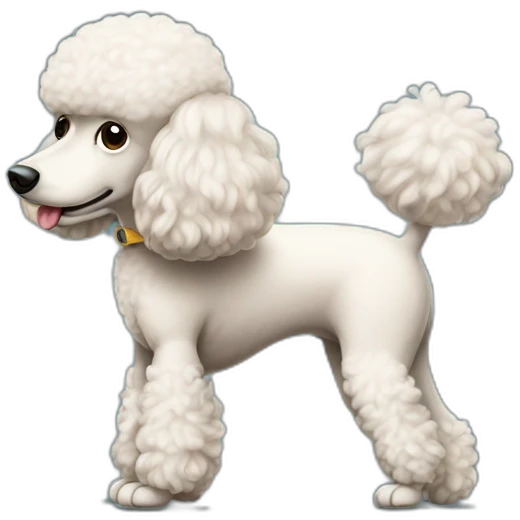 poodle peeing emoji