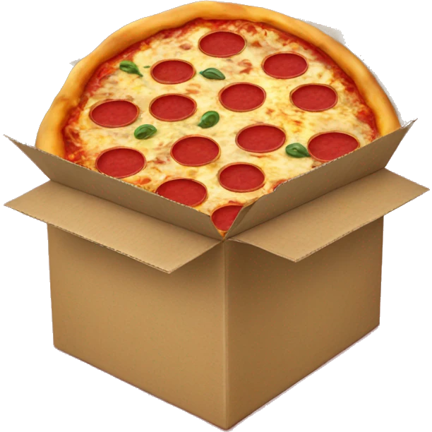 Pizza in a box emoji