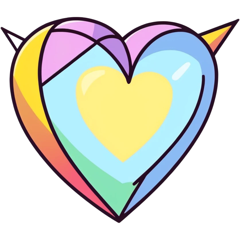 Prism Sparkle Heart emoji