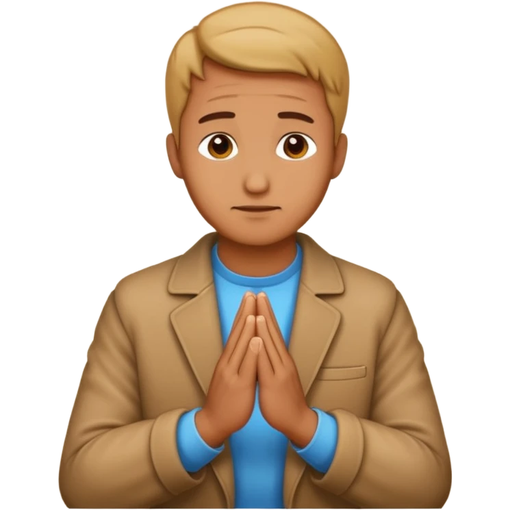 make praying man emoji looks exactly using default iphone emoji icons like man, and pray hands emoji