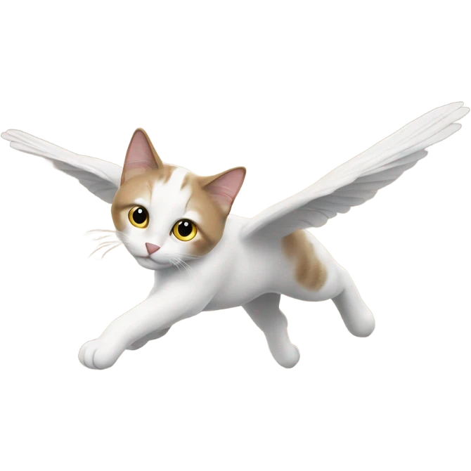 A cat flying down  emoji