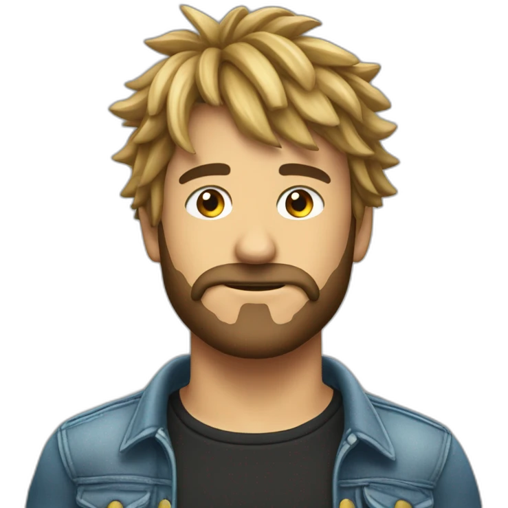 Un chico  con flequillo que sea bl que sea un bandidoanco  emoji