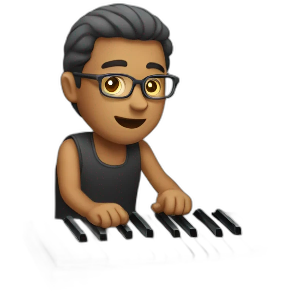 man play on keyboard emoji