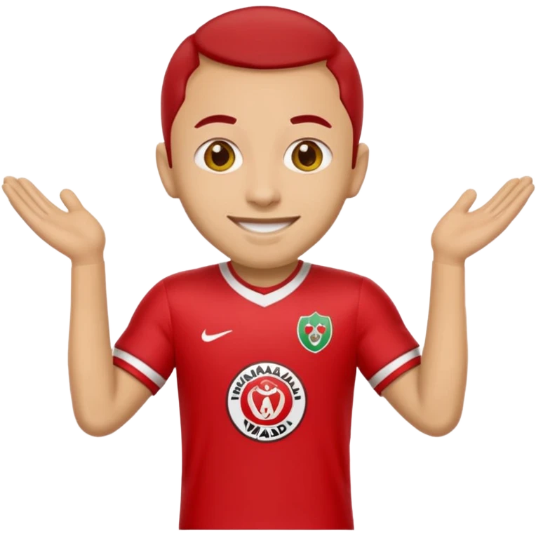 Create me an emoji that wears wydad shirt emoji