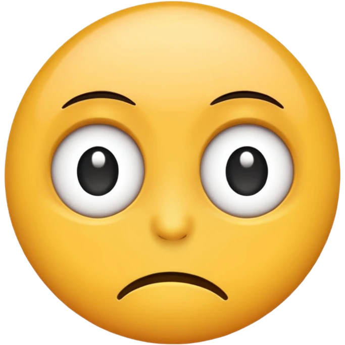 Sarcastic emoji rolling eyes showing only white part emoji