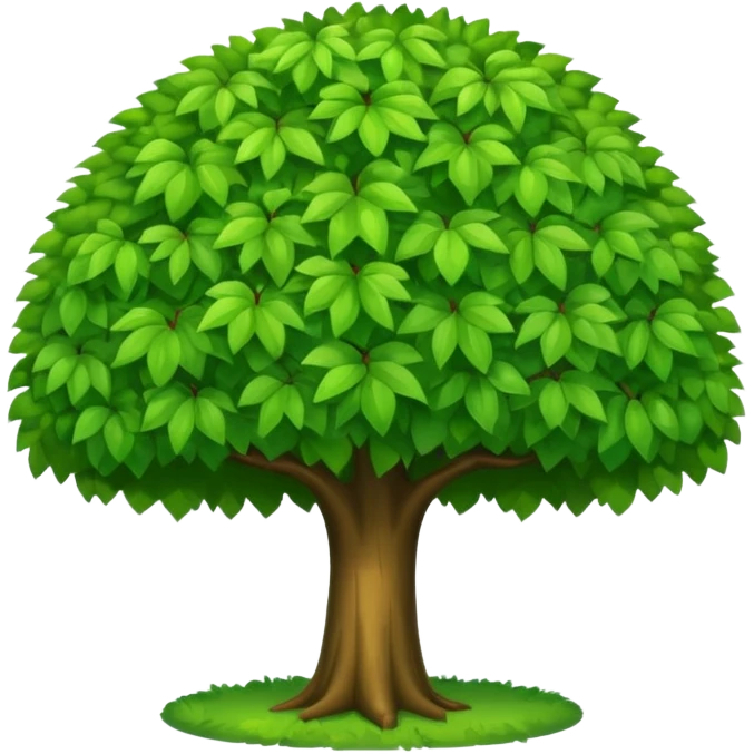 broad leafy tree rounded canopy emoji