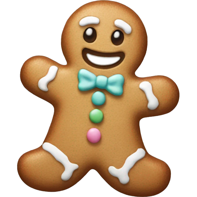 Pastel gingerbread man emoji