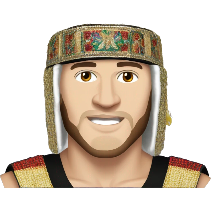 khabib nurmagomedov with a Caucasian national headdress
 emoji