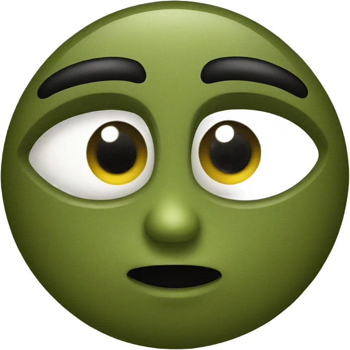 olive green eye emoji