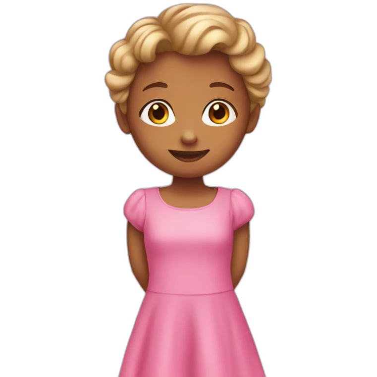 child wearing a pink dresschild wearing a pink dress emoji