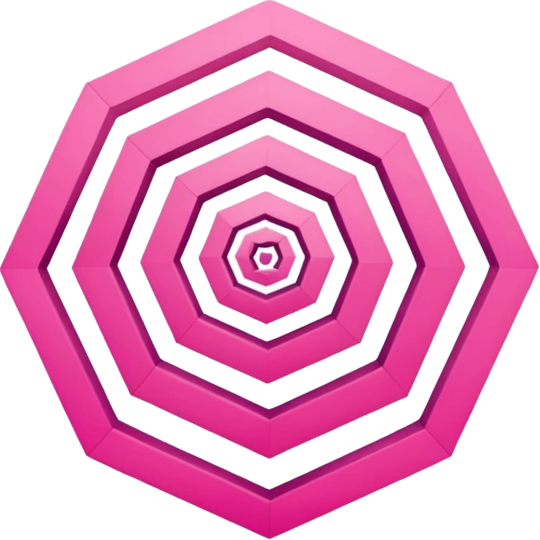 pink spiral hexagon  emoji