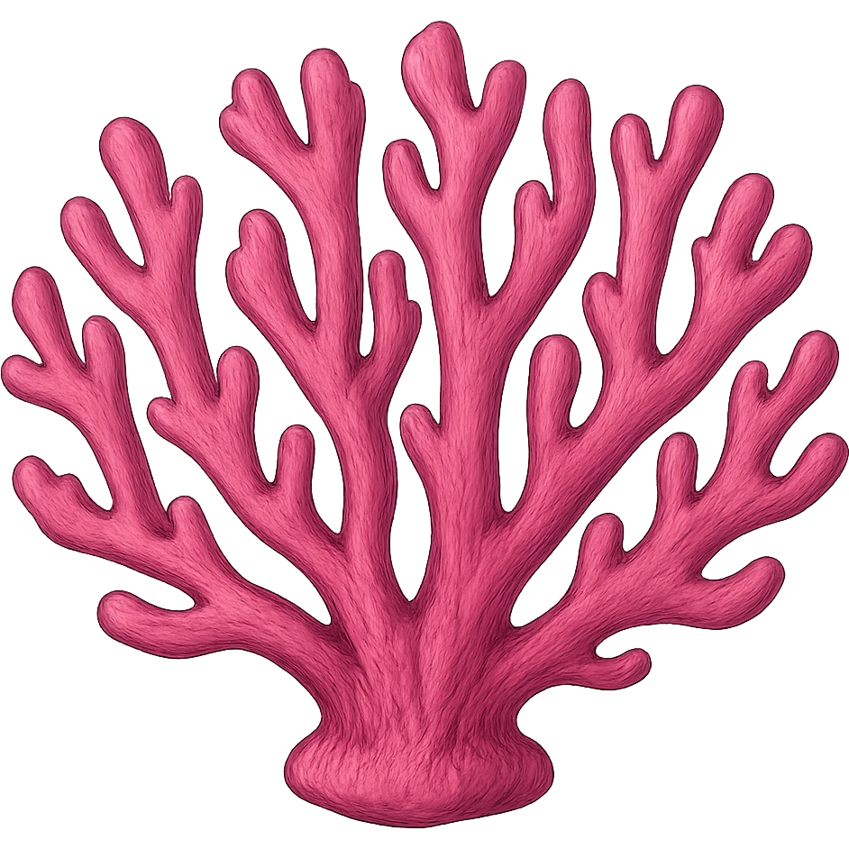 pink coral emoji