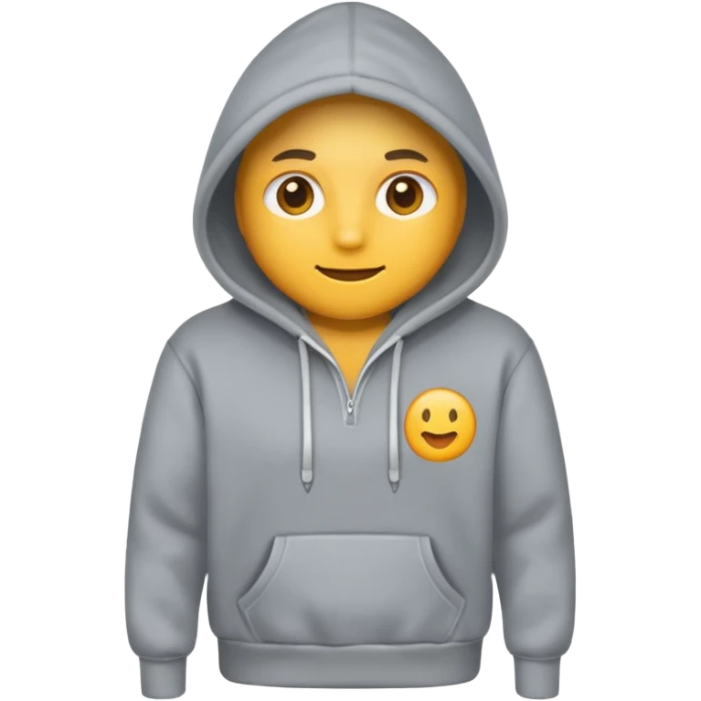 plain grey hoodie emoji