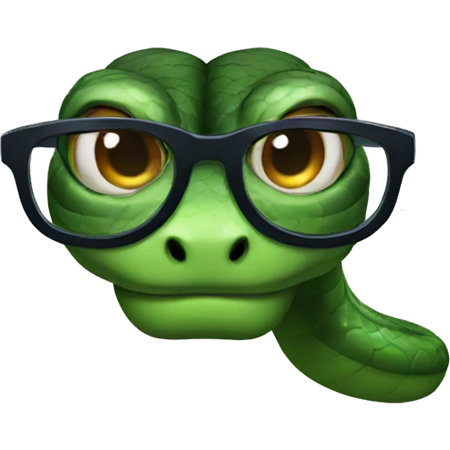 Snake with glasses emoji