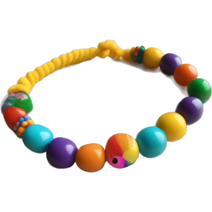 Friendship bracelet that says SWIFT with colorful beads emoji