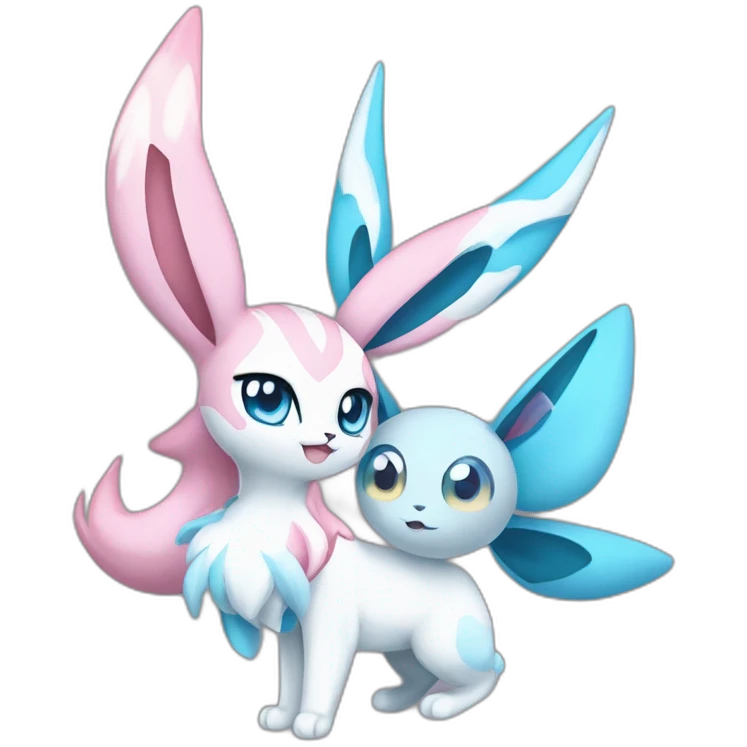 Sylveon and glaceon fuze emoji