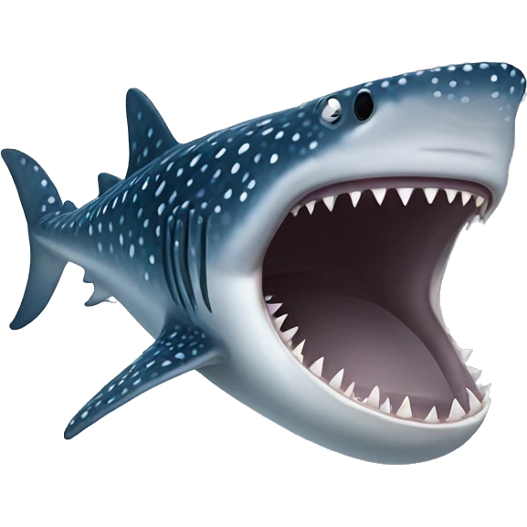 Whale shark without teeth emoji