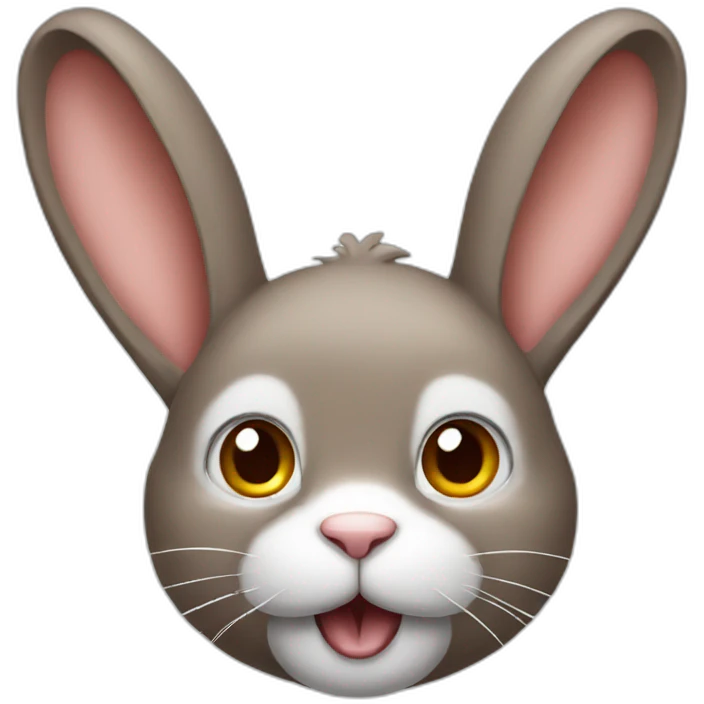 Rabbit with huge ears emoji