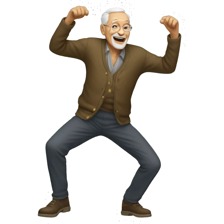 old man dancing emoji