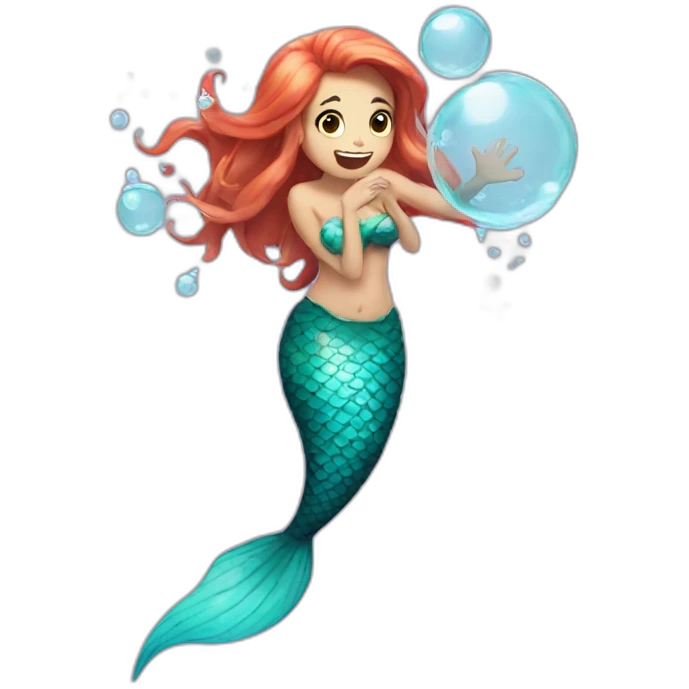 mermaid farts bubbles emoji