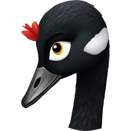 pure black swan emoji