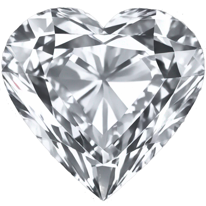 Heart shaped 56-carat white diamond emoji