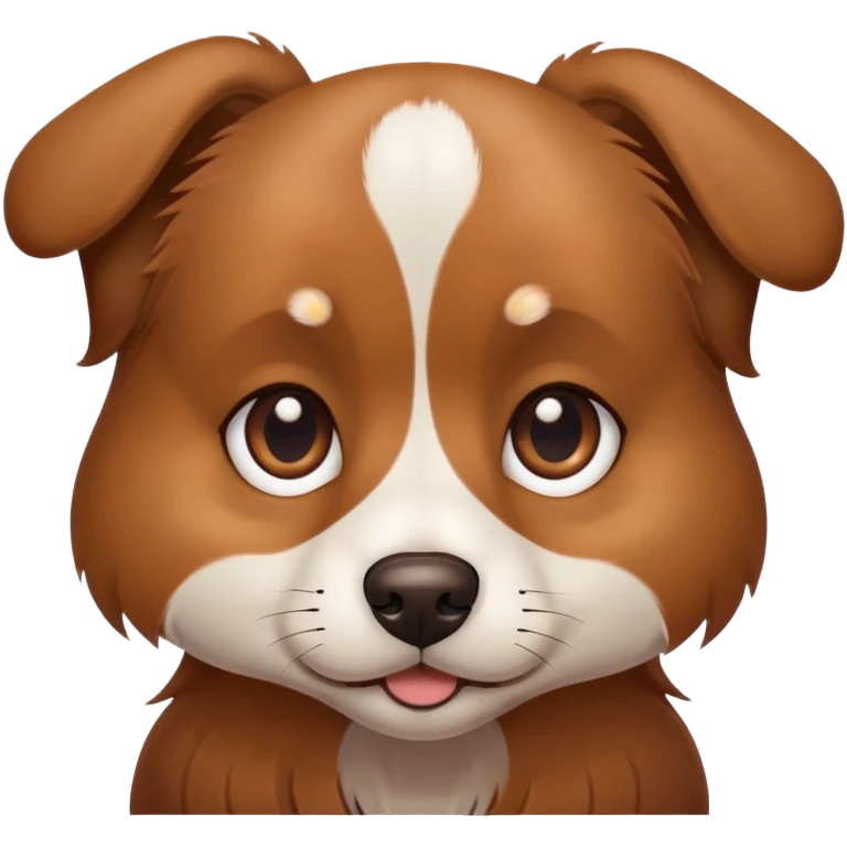 realistic dog portrait on brown emoji