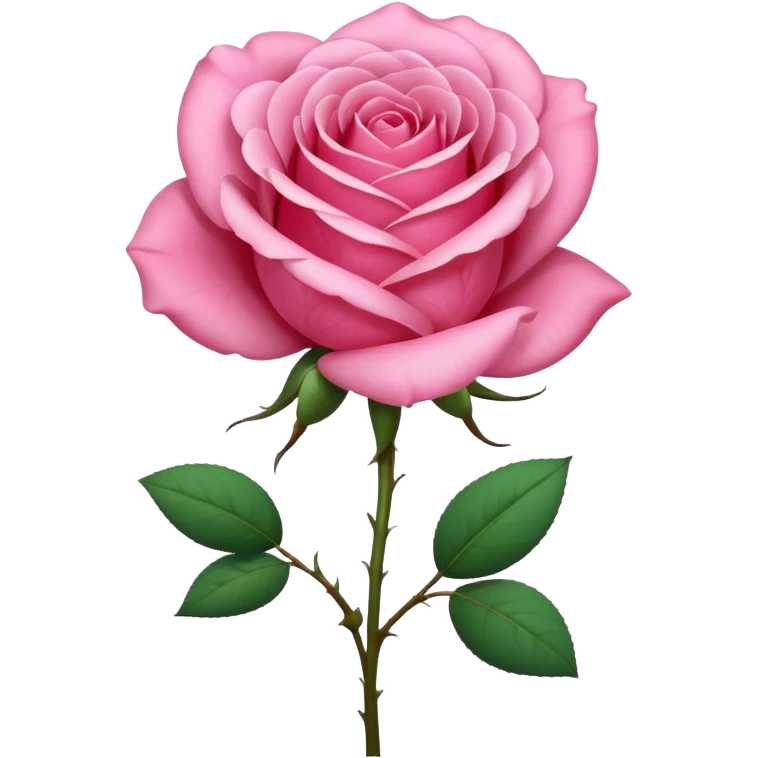 create a pink rose flower with a stem emoji
